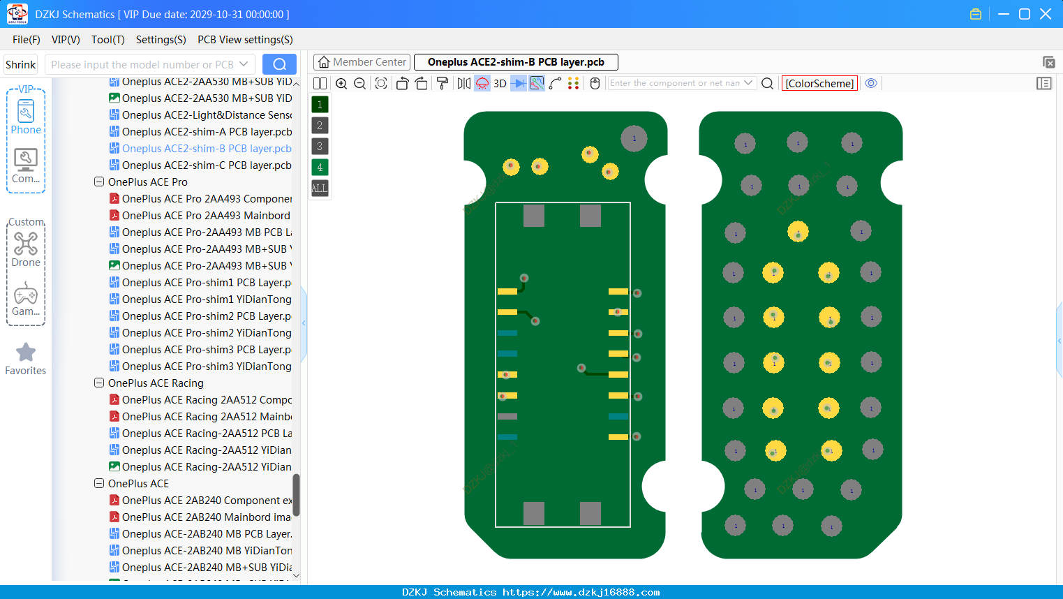 Oneplus ACE2-shim-B PCB Layer